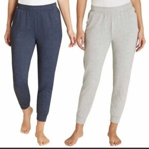 Eddie Bauer Ladies' Lounge Jogger, 2-pack blue and gray